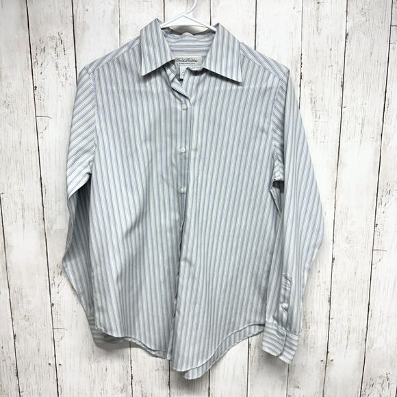 Brooks Brothers Tops - VTG Brooks Brothers Button Up Women Sz 2 100% Cotton Blue & White Striped Shirt